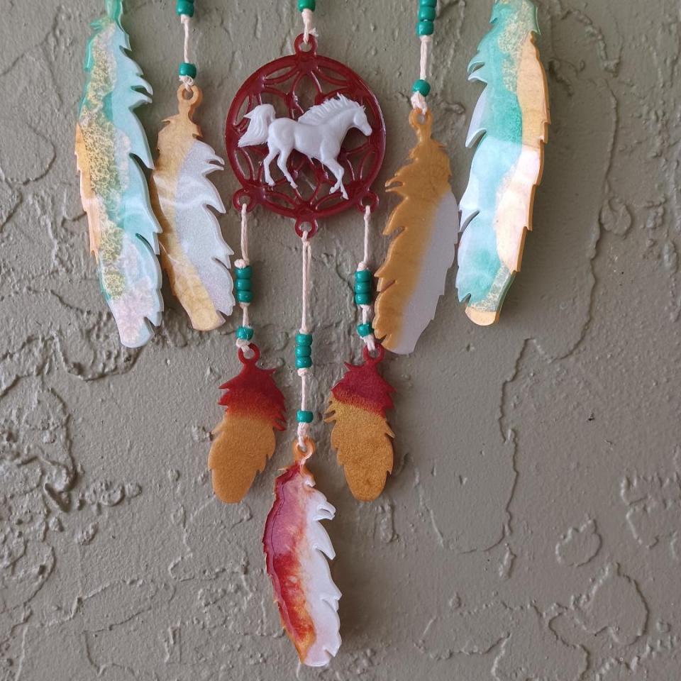 Beautiful HorseThemed Large Resin Dream Catcher NightFire Electronics LLC